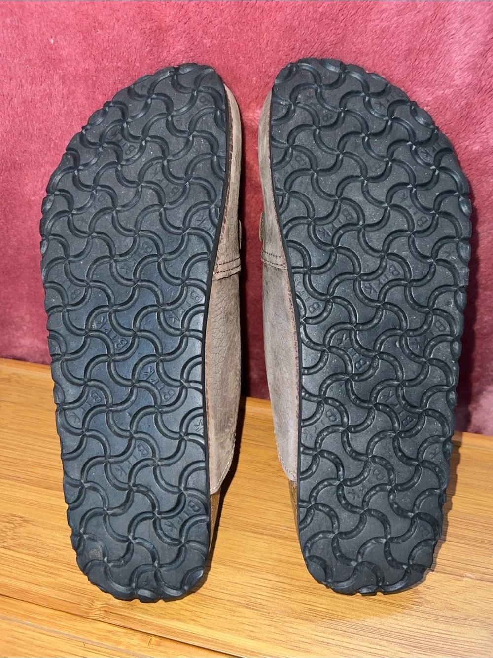 Papillio Birkenstock Leather Mule Clog Brown Tassle Whipstitch - Picture 3 of 10
